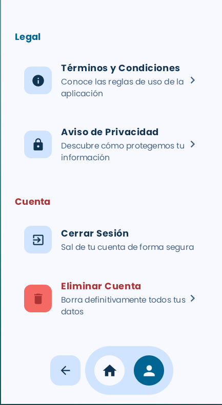 Pantalla de Configuración